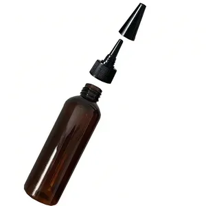 30ml 50ml 60ml 100ml 120ml 250ml 350ml 500ml rõ ràng Pet Twist Top cap Applicator mini bóp chai cho tóc dầu - Product Image 3
