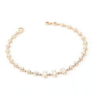 ファッション3mmテニスブレスレット3mmラウンドカットクリアモアッサナイト925シルバーアイスアウトレディースジュエリー高品質ブレスレット - Product Image 4