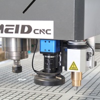 Machine à découper en mousse PU de PVC, couteau oscillant, routeur CNC avec système de caméra CCD