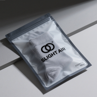 Sac anti-odeur avec fermeture à glissière réutilisable givré emballage sac à fermeture éclair pour sous-vêtement vêtement avec fenêtre givrée