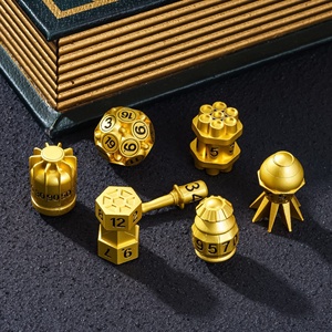 Jeu de dés polyédriques 7 pièces en métal 4 couleurs, motif <span class=keywords><strong>bombe</strong></span> nucléaire, personnalisé <span class=keywords><strong>pour</strong></span> DND RPG et jeux de société - Product Image 6