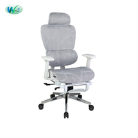 WS5162 Chaise de bureau Chaise élévatrice ergonomique Hauteur réglable Maille contemporaine Appui-tête réglable Tissu moderne Mousse PP pour la maison