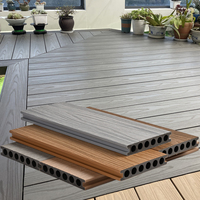 Wetterfeste Co-Extrudierte WPC-Terrassendielen Feuerfeste Anti-UV Hohlkammer-Verbundholzbretter für Außenbereiche und Schwimmbäder