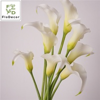 Hochwertige 60CM Künstliche Weiße Weiche Plastik-Rosa Calla-Lilie Realistische Blume für Hochzeit Wohnzimmer Tisch Heimdekoration