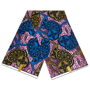 Pagnes Africains Sanhe Tissu en blocs de cire véritable avec style Waxhaus Tissu africain imprimé en cire 100% coton - Product Image 1