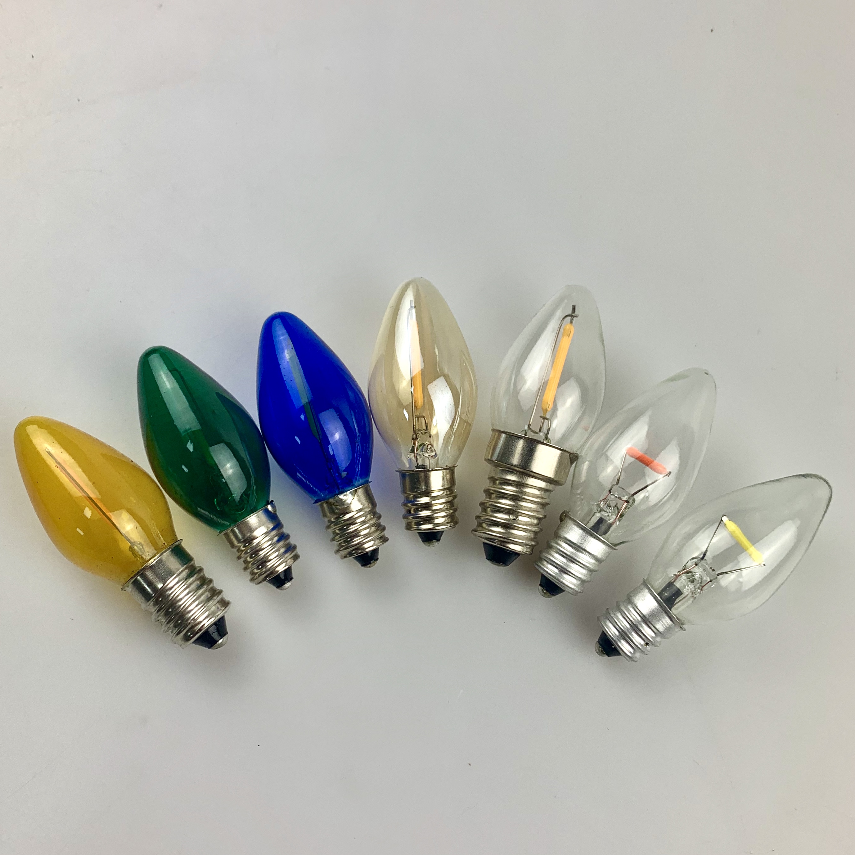 0,6 Вт 1 Вт Светодиодная лампа накаливания трубчатая лампа E12 E14 LED канделябр лампочки холодильник лампочки мини ночник лампа C7 C9 T18 T20