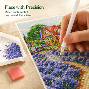 Kit Pittura Diamante Stampa Giardino di Lavanda + <span class=keywords><strong>Arte</strong></span> Floreale Naturale + Diamanti Speciali Scintillanti + Eco-Friendly 5D Fai da Te Rilassante - Product Image 1