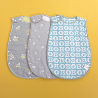 Gilet anti-coup de pied deux pièces sans manches pour enfants, 60 fils, en gaze six couches 100 % coton, sac de couchage pour bébé