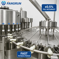 Machines de remplissage automatiques PLC pour rinçage, remplissage et bouchage de bouteilles en PET et en verre d'eau potable minérale pure