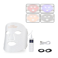 Masque de photothérapie LED portable et portable, 630 nm rouge, 850 nm NIR, appareil de soin du visage en silicone