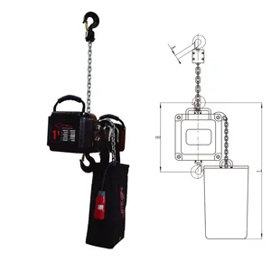 Paranco speciale da palco 1000kgs paranco elettrico a catena con motore da palco da 2 tonnellate
