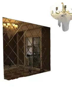 거울 다이아몬드 효과 주문 베벨 거울 타일 벽걸이 형 실버 유리 맞춤형 지원 2mm ~ 6mm, 1.1mm 욕실 거울