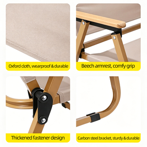 Chaise de camping pliable portable en stock en Pologne, capacité de charge 200 kg, chaise Kermit, livraison directe UE, tissu Oxford - Product Image 5