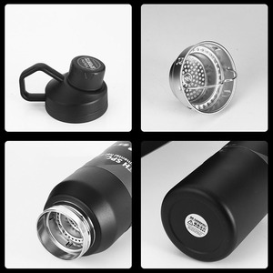 2023 nouvelle mode 650ml 1000ml voyage Sport flacon à vide grande capacité Double paroi en acier inoxydable bouteille d'eau isolée <span class=keywords><strong>1L</strong></span> - Product Image 5