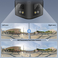 Caméra de surveillance extérieure Vikylin à double objectif panoramique 180 degrés, capteur CMOS 8MP, ColorVu, audio bidirectionnel, type bullet