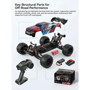 Camioneta RC N518, Camioneta Todoterreno sin Escobillas, Auto RC de Carreras 4WD, Escala 1/8, 100 km/h+, RTR, Auto de Alta Velocidad, Vehículo Monstruo, Regalo de Navidad - Product Image 4