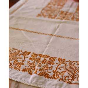 Ethnic Style Hand-Printed Romagna Canvas Kitchen <b>Tablecloth</b> Rectangular Wedding Dining <b>Tablecloth</b> for Hotels and Restaurants - Product Image 5