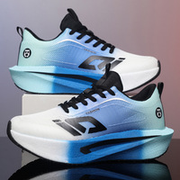 Nouvelles baskets de course pour femmes et hommes, couleur dégradée, tige en mesh respirant, semelle EVA légère absorbant les chocs, lacets, chaussures d'entraînement athlétique