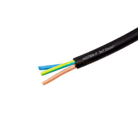 Câble H07RN-F 3 conducteurs gainé, âme en cuivre nu, 1,5 mm², cordon d'alimentation 3 conducteurs, câble en caoutchouc noir, rallonge