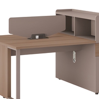 Poste de travail modulaire extensible moderne pour 4 personnes avec cloison de bureau et service personnalisé