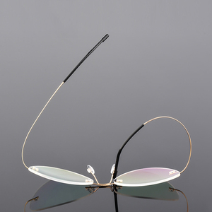 Gọng Kính Không Gọng Gọng Kính Hợp Kim Titan Siêu Nhẹ Kính Mắt Không Gọng Kính Mắt Mèo Không Gọng Kính Cận Thị Gọng Kính Quang Học Mới - Product Image 2