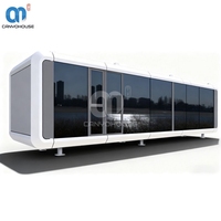 Maison capsule préfabriquée modulaire portable avec structure en acier, conception résistante aux intempéries pour chambre à coucher et utilisation en extérieur