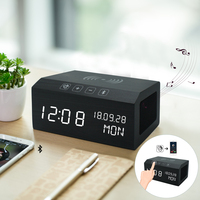 2023 Mode Draadloze Mobiele Oplader Digitale Led Wekker Met Luidspreker
