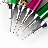 Pinceaux professionnels Kolinsky à double embout pour peinture acrylique, avec logo personnalisé, pour nail art et outil de pointillage, différentes tailles # 6