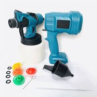 Semprotan Cat HVLP Tanpa Kabel 21V 3 Nozzle Pistol Semprot Listrik Lithium Ion Alat Pengecatan Furnitur Dinding Pagar Mobil Grosir OEM ODM