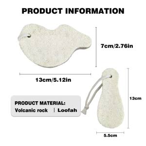 <span class=keywords><strong>Lime</strong></span> à récurer les pieds en <span class=keywords><strong>pierre</strong></span> ponce de luffa double face 100% naturel pour enlever les callosités Outils de soins des pieds pour pédicure - Product Image 3