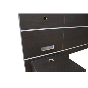 Testiera galleggiante a doppio re Formula in legno Set camera da <span class=keywords><strong>letto</strong></span> per Hotel <span class=keywords><strong>blu</strong></span> mobili per Hotel MDF moderno con testiera e cornice in melamina - Product Image 4