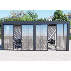 Gazebo de Aluminio para Exteriores con Techo Plegable Impermeable, Diseño Ecológico Inspirado en la Naturaleza para Balcón, FZBY001 Biocl - Product Image 1