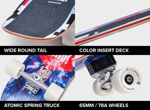 Tabla de <span class=keywords><strong>Skate</strong></span> AZTRON BANG & ISLAND, Tabla de Surf de Madera, Cruiser, Tabla de Surfing - Product Image 3