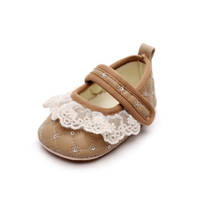 Scarpe da passeggio per neonate da 0 a 1 anno, scarpe da principessa con suola morbida e pizzo, calzature per <span class=keywords><strong>primi</strong></span> <span class=keywords><strong>passi</strong></span> - Product Image 5