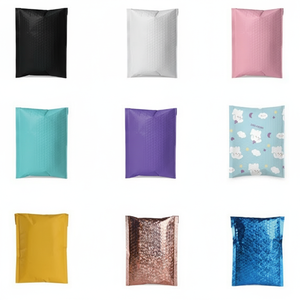 Vente en gros d'enveloppes à bulles en poly recyclables imprimées sur mesure Enveloppe d'expédition rembourrée à l'air auto-scellante Sacs postaux écologiques - Product Image 6