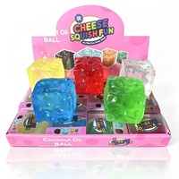 Bâtonnets de caoutchouc semi-transparents DIY en forme de fromage, souples et modelables, qui collent aux doigts, à faible rebond, anti-stress, cadeau, boîte surprise