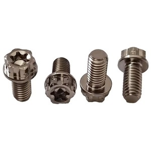 Vis à tête hexagonale en titane avec embase Torx interne, filetage M6, classe 8.8 ASTM, avec écrous, pour assemblage d'équipements industriels - Product Image 3