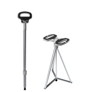 OEM Telescopic Walking Stick With Seat Foldable Hiking Cane For Outdoor <b>Activities</b> And Elderly Support - Product Image 1