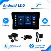GPS pour moto, Carplay, écran pour moto 7 pouces, Android 13.0, mise à niveau OTA en ligne, affichage de la vitesse GPS, étanche IP67, Car Play