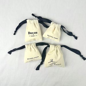 Wholesale High Quality <b>Drawstring</b> <b>Bag</b> Cotton Canvas Dust <b>Bag</b> With Custom Logo and Size - Product Image 2