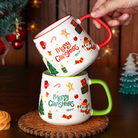 Mug en céramique à motif de dessin animé, cadeau de Noël créatif transfrontalier, souvenir, nouvel an, entreprise, petit design personnalisé haut de gamme
