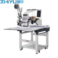 Machine à broder plate pour casquettes, neuve, informatisée, 4 aiguilles, 2 paillettes, avec dispositif de cordonnage, moteur, référence OEM 1201, vente au détail