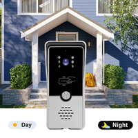 Système d'Interphone Vidéo Filaire 4 avec Caméra, Déverrouillage RFID et Écran de 7 Pouces, Vision Nocturne pour Maison et Villa