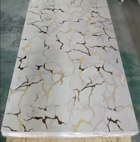 Panneau mural en PVC flexible haute brillance 4*8 pieds, feuille de marbre UV, panneaux muraux UV, feuille à bas prix, panneaux UV imperméables