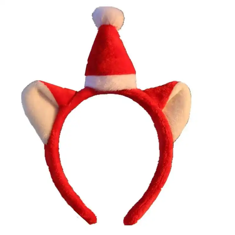 2020 Hot Sale New Production Christmas Party Decoration Reindeer Shaped Elf Christmas Hat Headband