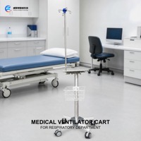 Chariot d'endoscopie pour bronchoscopie avec support de moniteur VESA, double plateau et roulettes, pour salle d'endoscopie hospitalière, vente en gros, OEM