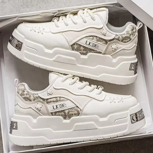 Chaussures de sport rétro 2025 pour activités de plein air, en cuir véritable, style skateboard, plateforme, pour étudiants et jeunes, avec semelle rehaussante - Product Image 3