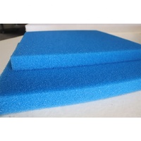 Filtro de agua de poliuretano reticulado azul, espuma de celda abierta para acuario, esponja para pecera