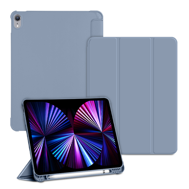 2024 Hot Selling New PU Tablet Cover Case with Pencil Holder Compatible for iPad Pro 11 & 10.2 Inch 9th Generation