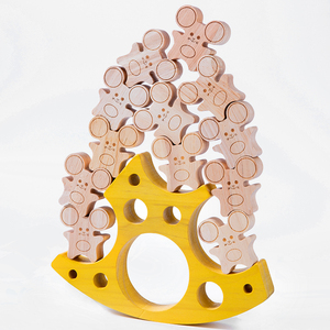 Blocchi da Costruzione Impilabili Personalizzati, Giochi di Equilibrio, <span class=keywords><strong>Puzzle</strong></span> DIY Topo e Formaggio, Giocattoli Educativi per Bambini e Bambine - Product Image 4